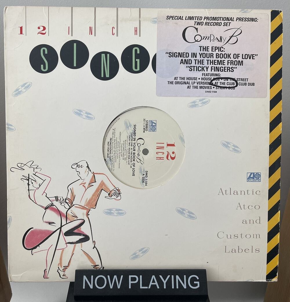 COMPANY B-SIGNED IN YOUR BOOK-1988 ATLANTIC RECORDS 12" SINGLE VINYL-USED-PROMO